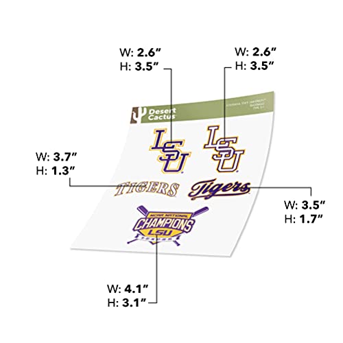 LSU Tigers Desert Cactus Vinyl Decal - Baseball Fan Sticker