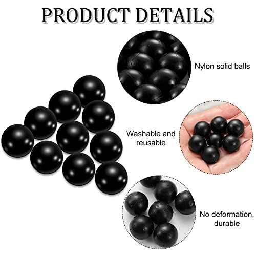 Civaner 150 x 68 Caliber Projectiles for Self Defense and Practice Reusable 68 Breaker Paintballs Solid Plastic Nylon Projectiles