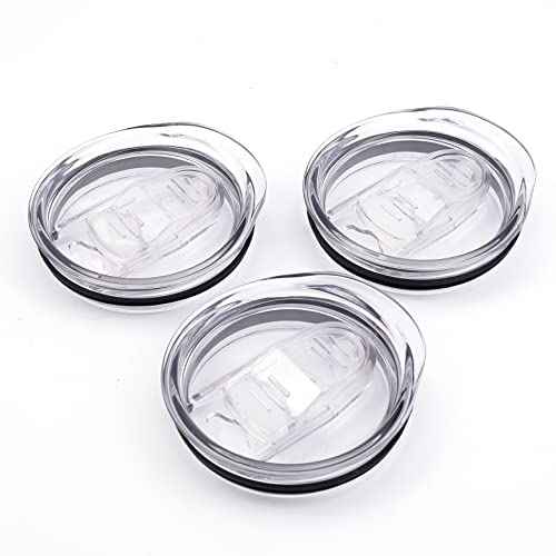 20oz Skinny Tumbler Replacement Lids 3 Pack,2.75in Cup Mouth Compatible with YETI Rambler and More Tumbler Cups£¬Spill Proof Splash Resistant Silicone Sliding Covers.
