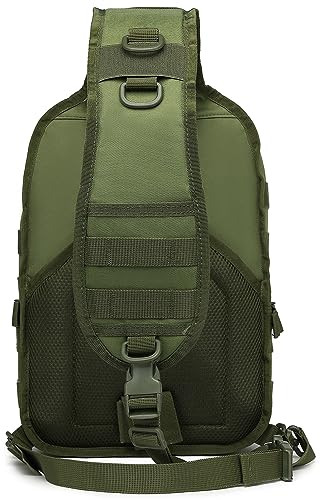 Tactical Sling Pack Crossbody Backpack for Hiking & Outdoor - Green