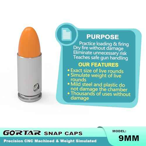 Snap Caps Training Dummy Rounds Practice Safe Loading Firing Close to Real Weight