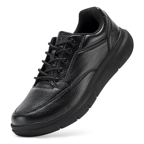 Men's Wide Oxford Dress Shoes - Casual Business Sneakers 11.5X Wide Black