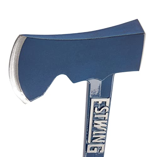Estwing Camper's Axe 14-Inch Blue Hatchet with Stake Puller - Fully Forged Steel
