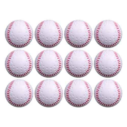 Baden White Dimpled Baseballs with Red Seams | High-Durability for Pitching Machines, Consistent Training, 12-Pack
