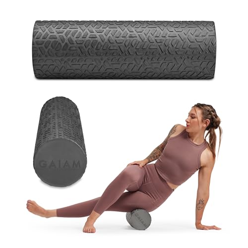 Textured Foam Roller 18-Inch Deep Tissue Muscle Massager for Recovery