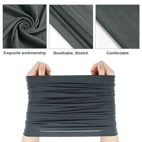 Geyoga 6 Pieces Summer UV Protection Cooling Neck Gaiter Face Clothing Neck Gaiter Mask Scarf Sunscreen Breathable Bandana
