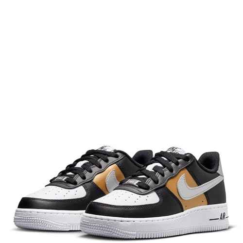 AIR FORCE 1 (GS) "BLACK/METALLIC SILVER"