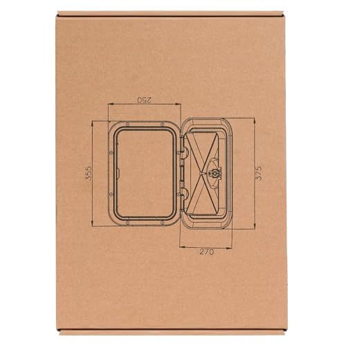 Marine Deck Access Hatch 14-Inch Black Rectangle Boat Hatch & Lid - Weatherproof