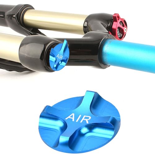 Blue Aluminium Alloy Bicycle Suspension Fork Valve Cover - Life Valve Accessory