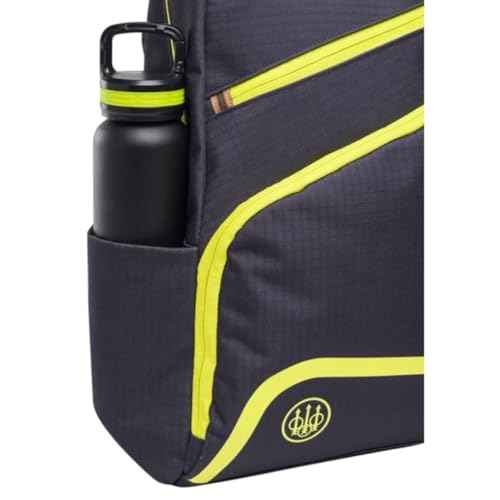Beretta Unisex Challenge 18-Liter Capacity Durable Resistant Ripstop Compact Lightweight Casual Traveling Outdoor Hiking Backpack with Breathable Back & Padded Shoulder Straps, Ebony & Sulphur Spring