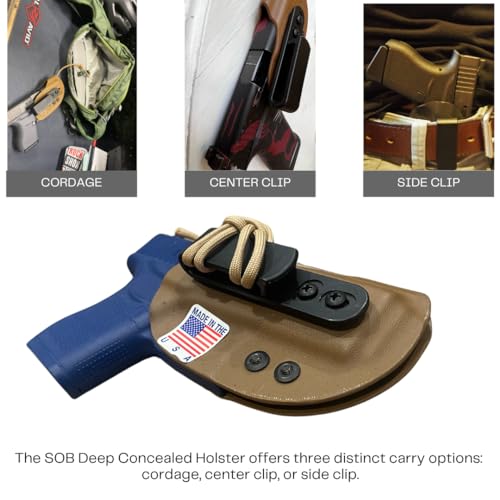 TAN Deep Concealed Holster for P365 - Slim, Custom-Fit, Ambidextrous Carry