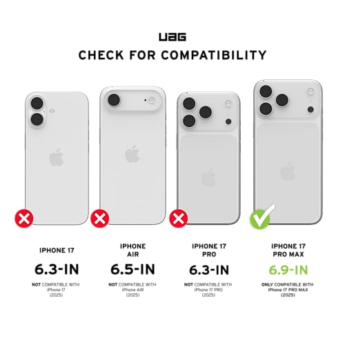 URBAN ARMOR GEAR UAG Designed for iPhone 17 Pro Max Case Monarch Pro - Compatible with MagSafe Military Grade Protective Cover, Crimson