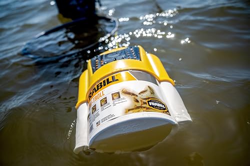 Frabill Flow Troll Bait Container, 6-Quart, Yellow/White