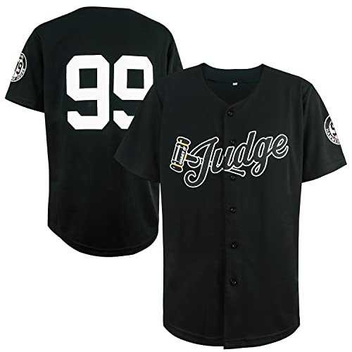 99 Baseball Jersey Embroidered Patches Sewn White Jersey with Navy Stripes