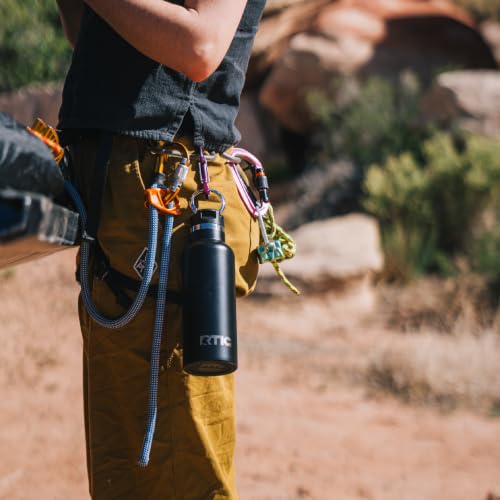RTIC 20oz Water Bottle with Ceramic Lining - Black, Travel Insulated Bottle