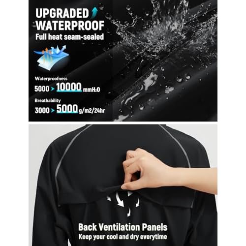 baleaf Women's Rain Jackets Waterproof Windbreaker Packable Lightweight Cycling Running Jacket Hiking Gear Reflective Hooded