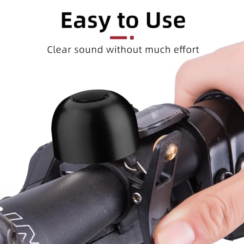 Black Bike Bell Loud Copper Alloy Classic Bicycle Bell for 21-23mm Bars