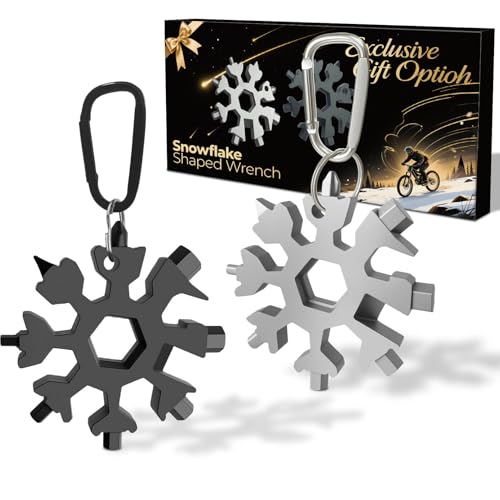 Snowflake Multi Tool 2 Pack - Silver & Black Starry Sky 18-in-1 EDC Gift