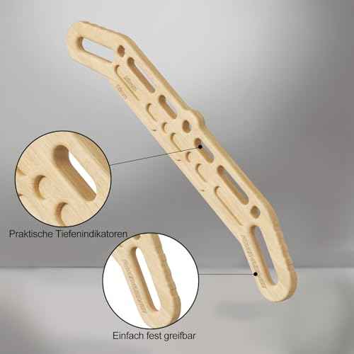 POWER GUIDANCE Wooden Hangboard, Portable Climbing Training Board, Enhances Finger Grip Strength for Indoor and Outdoor Use