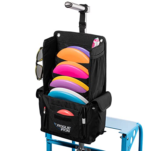 Disc Golf Pouch for Carts Holds 8+ Discs & Accessories - Adjustable Fit