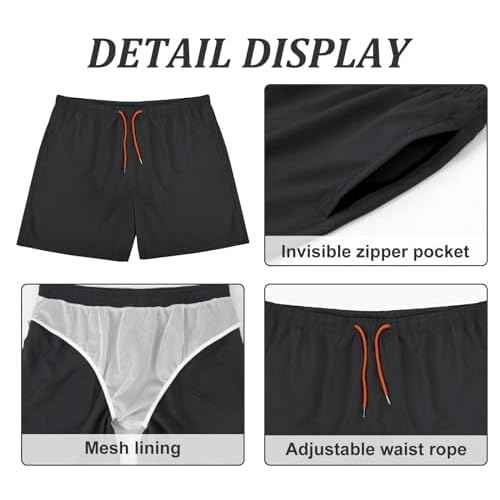 Mens Swim Trunks 7" Quick Dry Swim Shorts Swimsuit Swimming Trunks Swimwear with Pockets