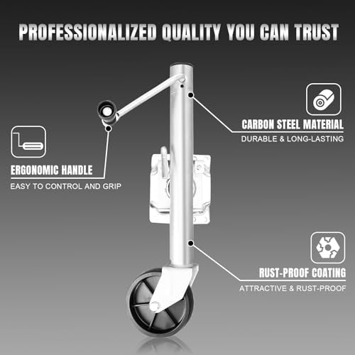 Torin 1000 lbs Trailer Jack with Wheel - Heavy Duty Swivel Boat Trailer Jack - 10" Lift - Bolt-On RV & Boat Tongue Jack - Variation of THIS listing