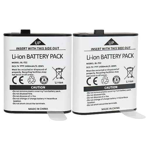 BOAOFENG F22 MP25 Battery Walkie Talkies BL-T22 Original Li-ion Battery 3.7V 1400mAh Compatible F22 MP25 Two Way Radio (2 Pack)