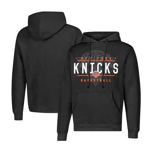 Men's NBA Hoodie Sweatshirt - Black, Large, Super Soft, Official Team Logo – Knicks Variation