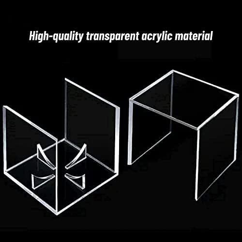 12 Pack UV Protected Acrylic Boxes for Display,Clear Display Case Baseball Cube Memorabilia Showcase Autograph Ball Protector