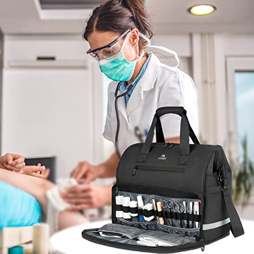 Large Medical Bag for Nurses and Doctors with Multi-Compartment Organizer