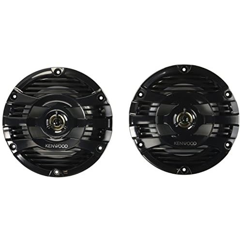 Kenwood KFC-1653MRB 6.5" Black Marine 2 Way Speakers 150 Watts