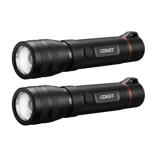 Waterproof Rechargeable LED Flashlight 1000 Lumens - 2 Pack