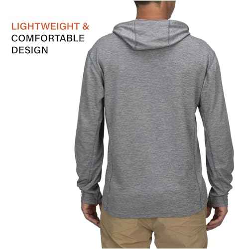 Simms Men's BugStopper Hoody - Insect Shield Technology With UPF 30 Fabric - Quick Dry Bug Repellent Fishing Shirt for Warm Weather Outdoor Activities (Bay Leaf Heather, X-Large)