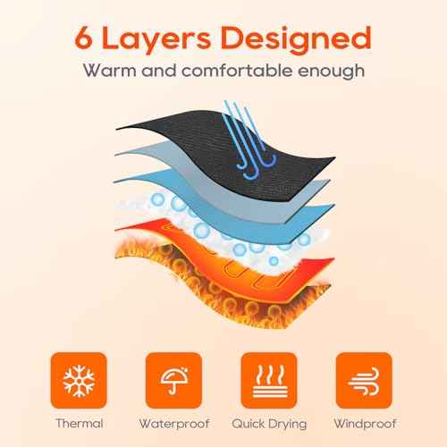 Heated Gloves for Men Women, Rechargeable Hand Warmer Gloves with Touchscreen, Waterproof Electric Heated Ski Glove for Winter Outdoor Work Hunting Camping Snowboarding Hiking Raynaud