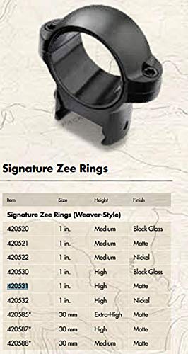 Burris Signature Zee Rings Medium, 1", Weaver Style