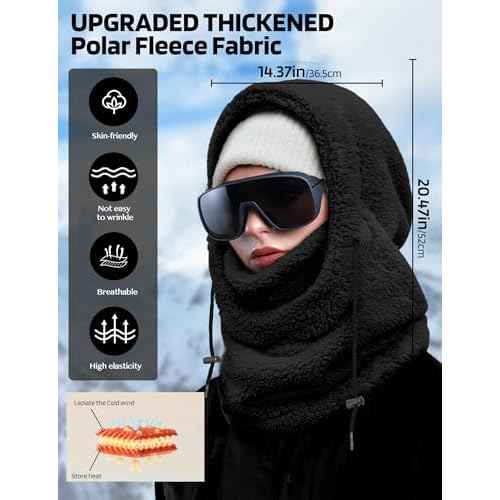 Balaclava Face Mask for Women Men Winter Hat Neck Windproof Fleece Ski Mask Warm Face Cover Scarf