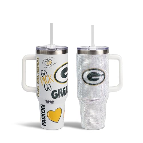 Green Bay Packers 2-Pack Game Day Tumblers - Spirit & Rhinestone Design