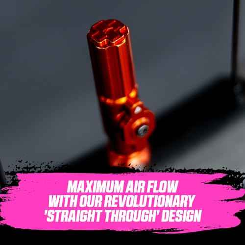 Muc-Off Big Bore Hybrid Tubeless Valves, Black 30mm - Precision Engineered Dust Caps for Bikes with Revolutionary Airflow Technology - Schrader Valve Caps for Tubeless MTB/Road/Gravel Bikes