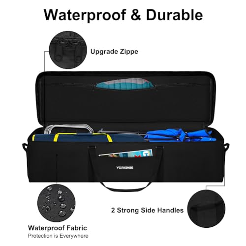 Heavy Duty 52-Inch Large Water-Resistant Duffle Bag for Camping & Travel