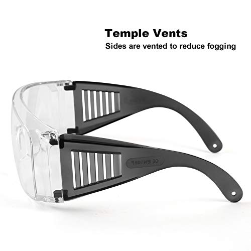 Over Glasses Shooting Safety Glasses with Clear Lenses Anti-Fog OTG