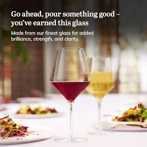 Libbey Signature Greenwich All-Purpose Wine Glasses Set of 4 - 16 Ounce, Made in USA, Dishwasher Safe, Gift Box Variation of All Purpose Gift Box 4