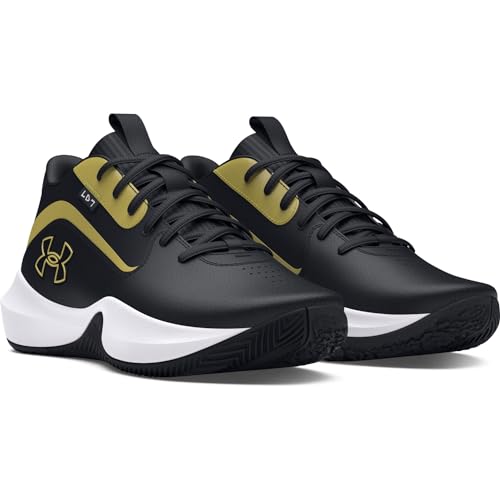 Unisex Basketball Shoes - Lockdown 7 Model, Black/Metallic Gold, Size 10 Women / 8.5 Men