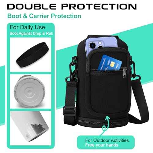 64oz Insulated Water Bottle with Straw & Auto Spout Lid - (Cold 48H & Hot 24H) Half Gallon Stainless Steel Water Jug with Paracord Handle, Metal Tactical Military Water Flask with Carrier Strap Bag