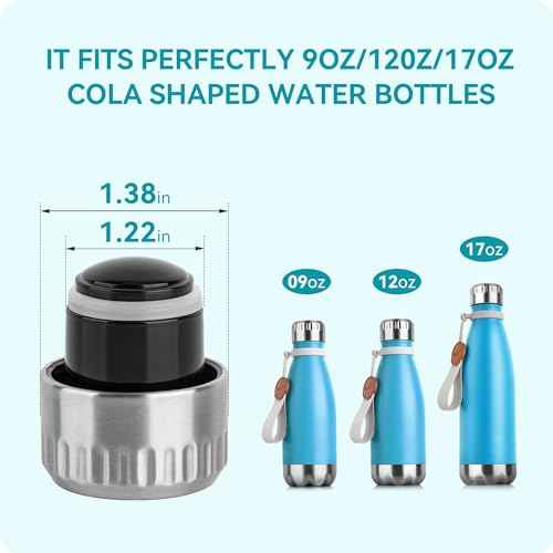 Replacement Lid for 9/12/17/25 OZ Cola Shape Water Bottles - BPA Free Cap for MIRA/CHILLOUT LIFE/Koodee Stainless Steel Bottles