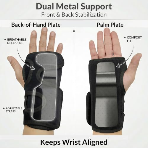 Adjustable Right Hand Bowling Wrist Brace L/XL (Palm ≥7.75") Support & Control
