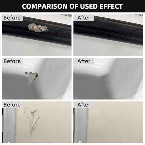 Globalcom Fiberglass Boat Repair Kit, Gel Coat Repair Kit for Boats, Marine Fiberglass Repair Kit for Boats, Epoxy Filler for Boats, Fiberglass Repair Kit Fix Holes Chips Pit Cracks (Color Match)