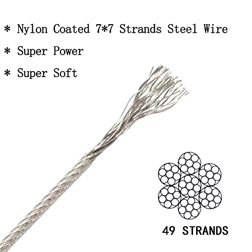 Saltwater Fishing Leaders Kit 16# 49-Strand Stainless Steel Cable Rig with Hooks & Beads - 2 Arm