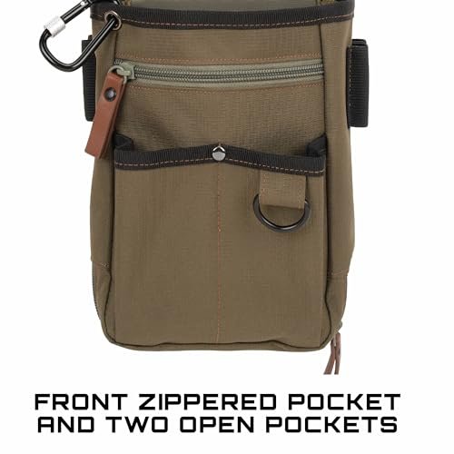 Allen Company Triumph Rip-Stop Double Compartment Shell Bag & 52 inch Waist Belt, Holds 50 Empty Hulls, Olive Green