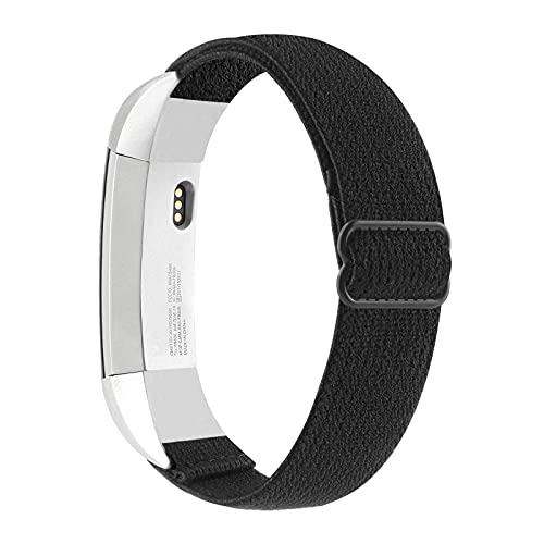Adjustable Breathable Nylon Sports Wristbands for Fitbit Alta/Alta HR - Black