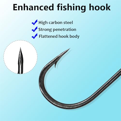 50 Pcs Ned Rig Jig Heads 1/8oz Fishing Hook Set for Soft Lures - UperUper